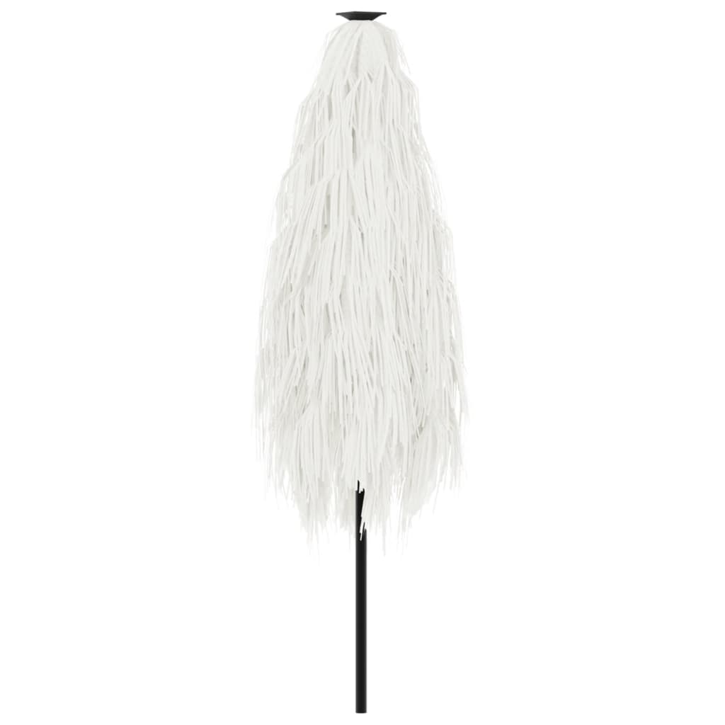 Trädgårdsparasoll med stålstång vit 288x288x225 cm