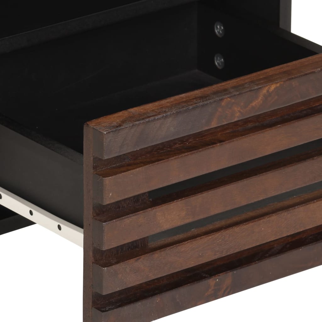 Nattduksbord 2 st 40x34x46 cm massivt mangoträ