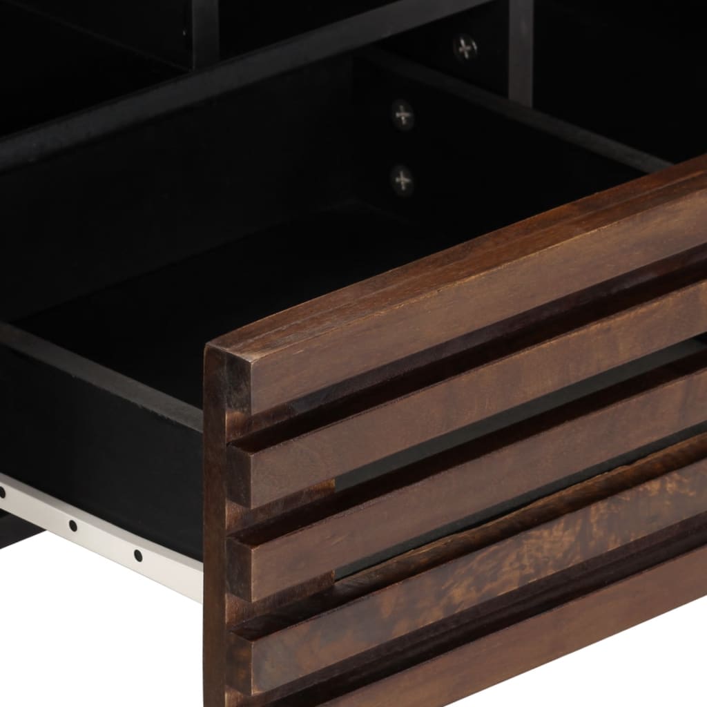 Tv-bänk brun 100x34x46 cm massivt mangoträ