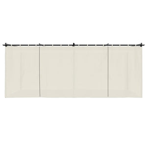 Paviljong med draperi gräddvit 6x3 m stål