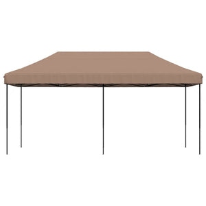 Pop-Up hopfällbart partytält 580x292x315 cm brun