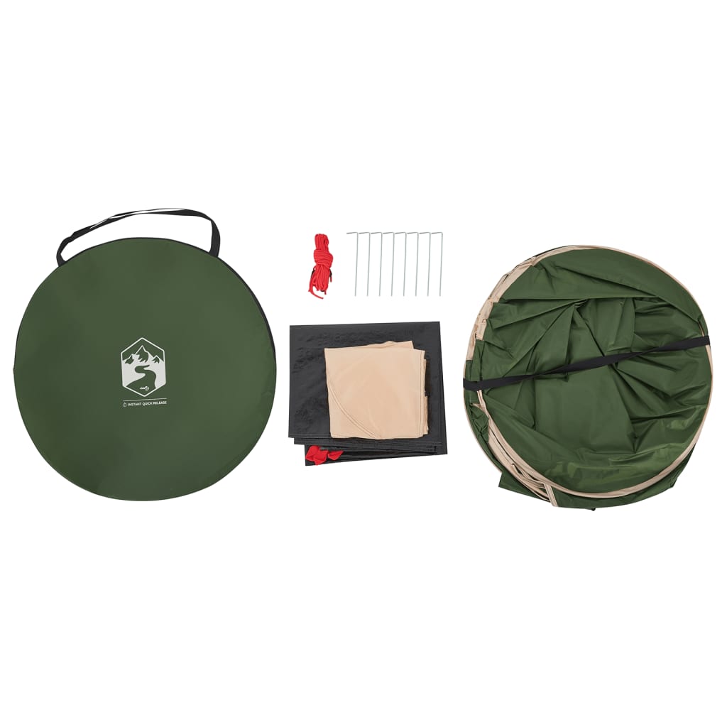 Ombytestält grön pop-up vattentät