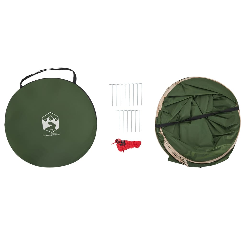 Ombytestält grön pop-up vattentät