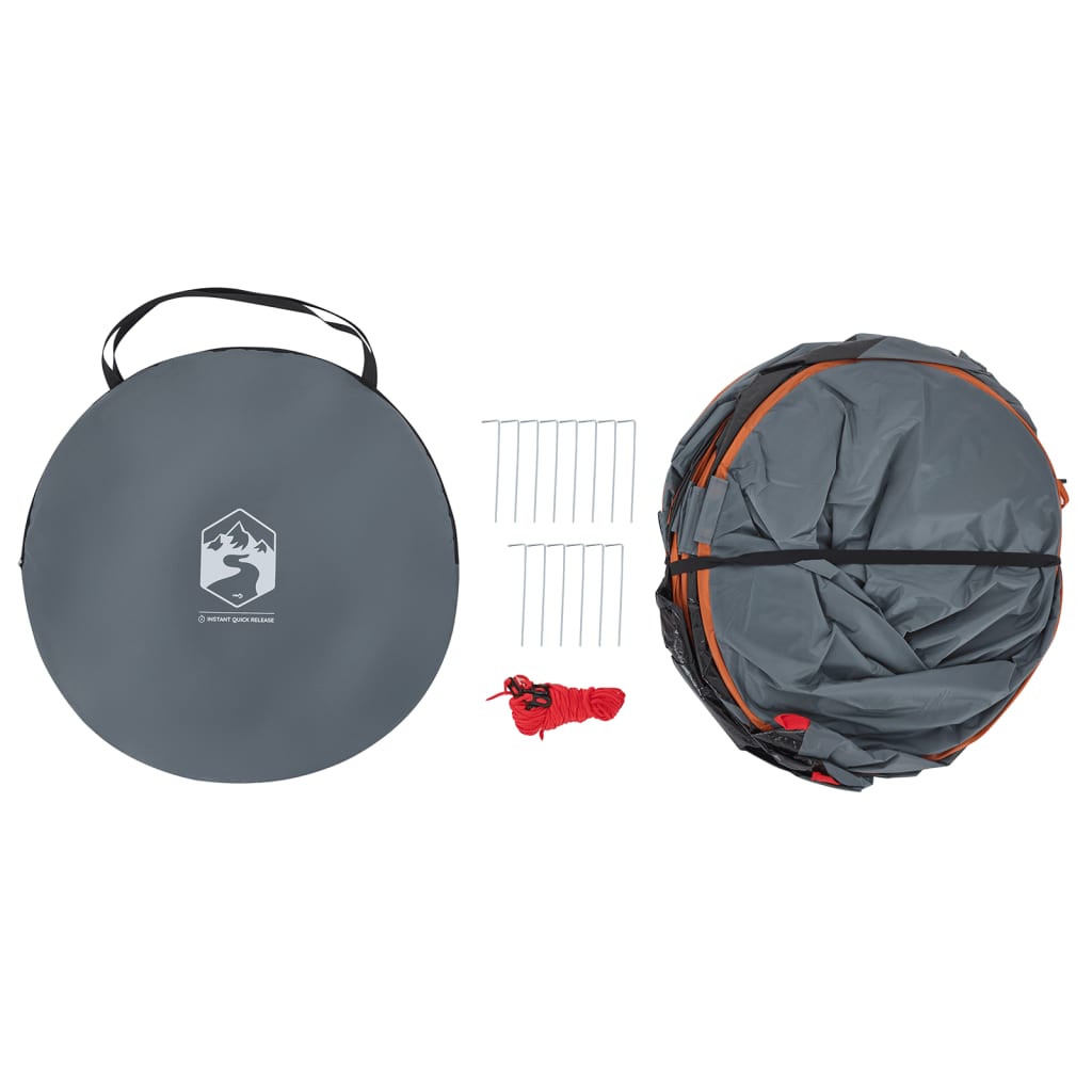 Ombytestält grå och orange pop-up vattentät