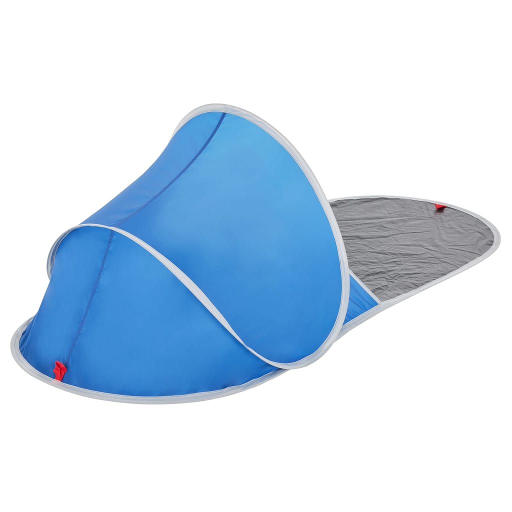 Strandtält azurblå pop-up vattentät