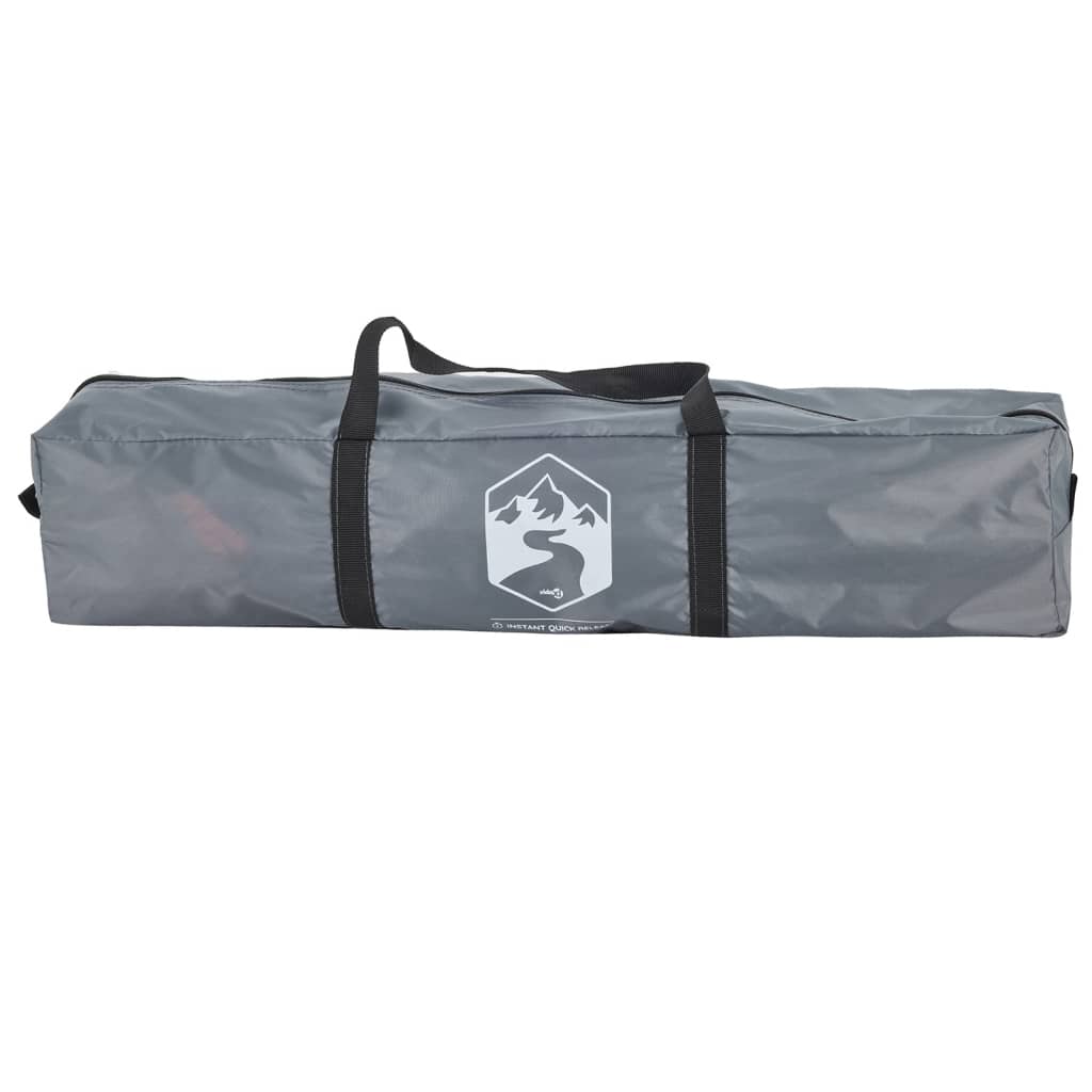 Campingtält 4 personer grå och orange snabbrest