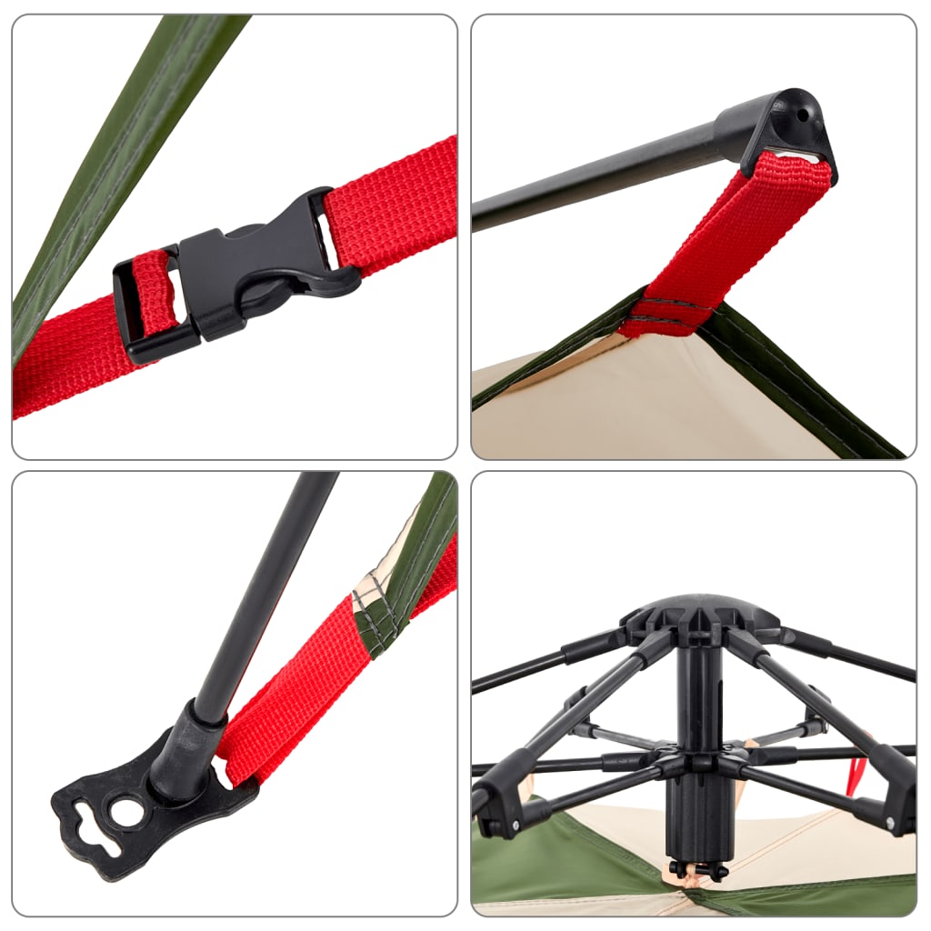 Kupoltält 3 personer grön snabbrest