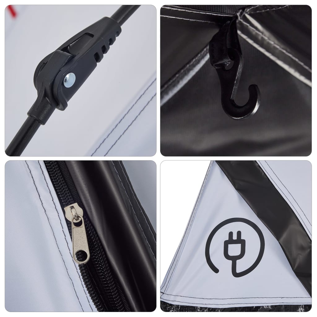 Kupoltält 3 personer vit mörkläggningstyg snabbrest