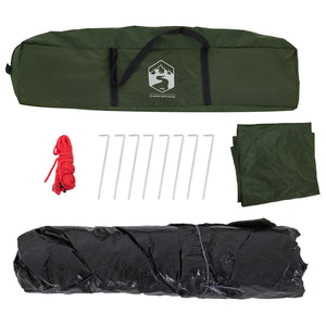 Kupoltält 4 personer grön snabbrest