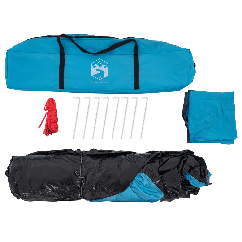 Kupoltält 4 personer blå snabbrest