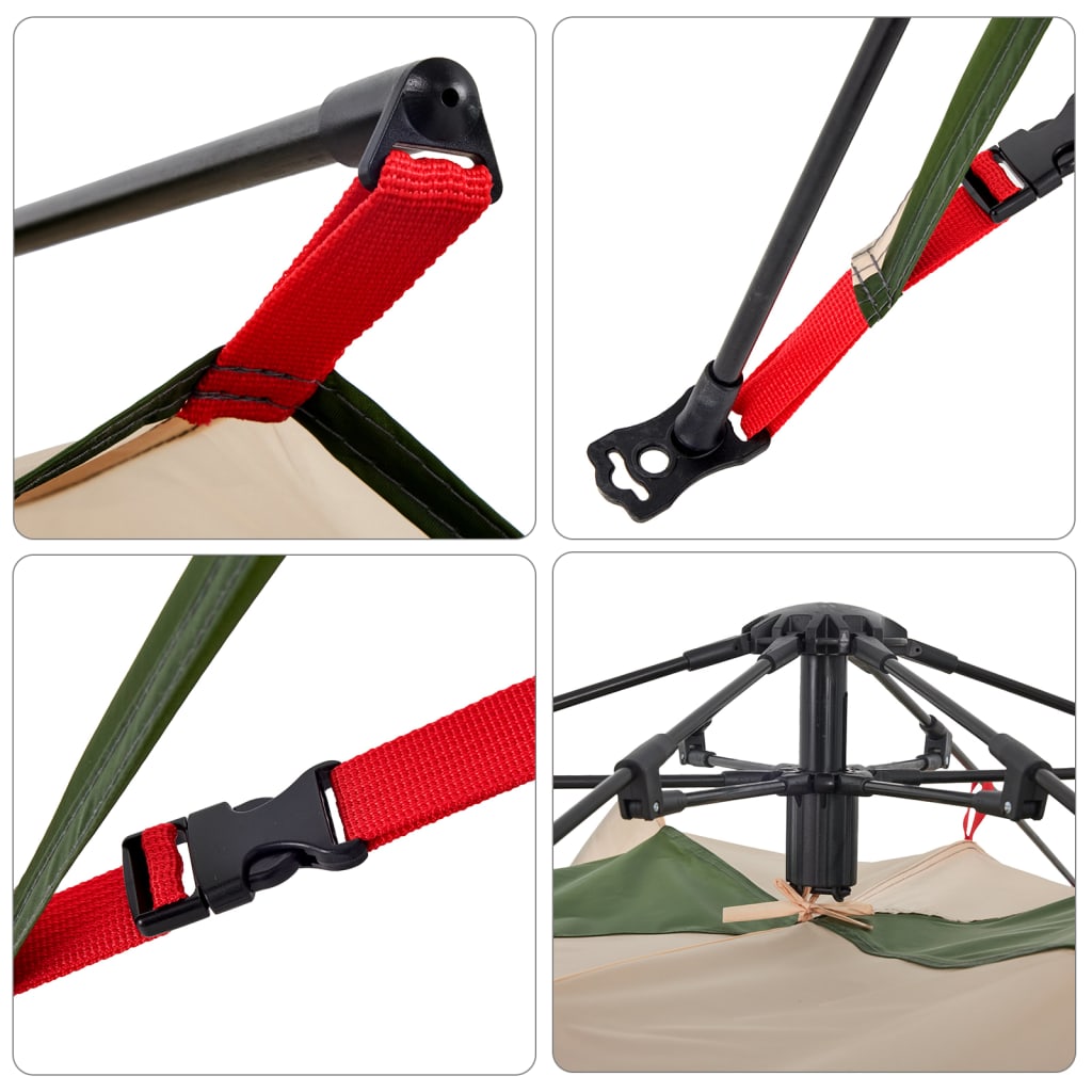 Kupoltält 5 personer grön snabbrest