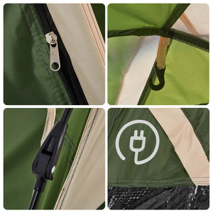 Kupoltält 5 personer grön snabbrest