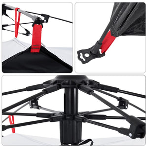 Kupoltält 2 personer vit mörkläggningstyg snabbrest