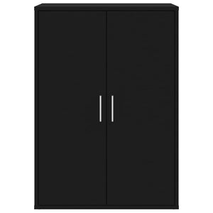 Byrå svart 60x31x84 cm konstruerat trä