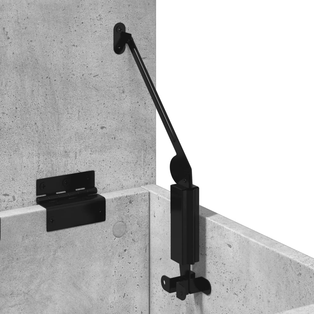 Förvaringslåda betonggrå 30x35x35 cm konstruerat trä