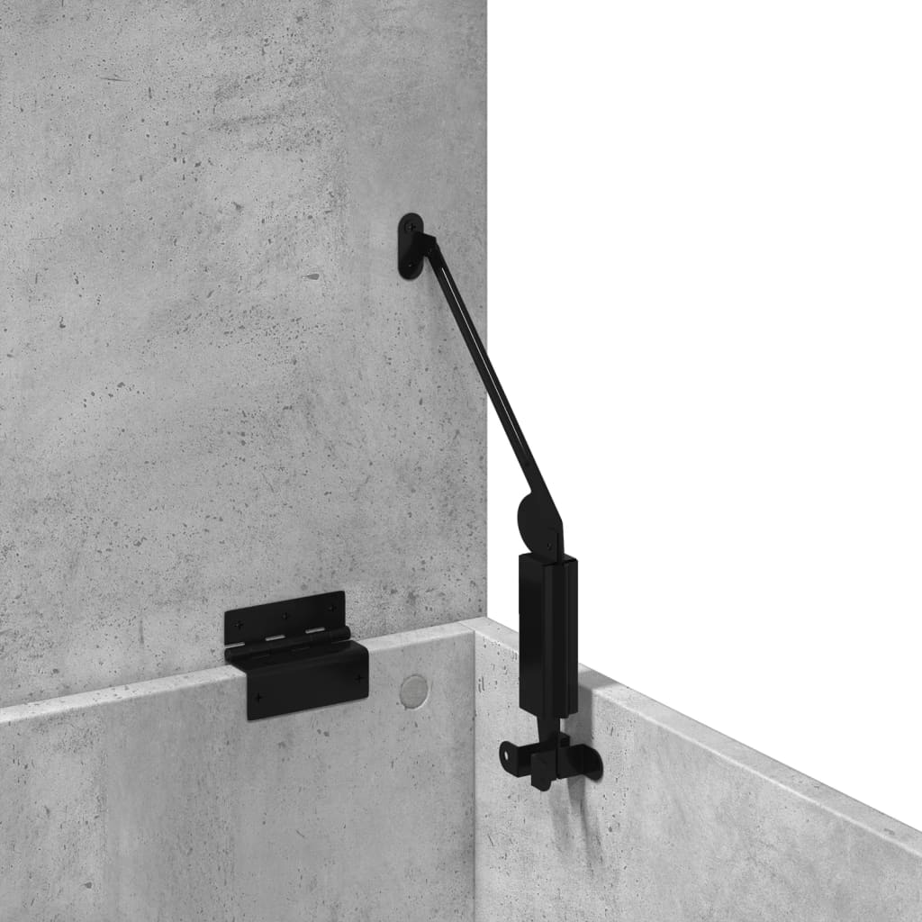 Förvaringslåda betonggrå 60x35x35 cm konstruerat trä