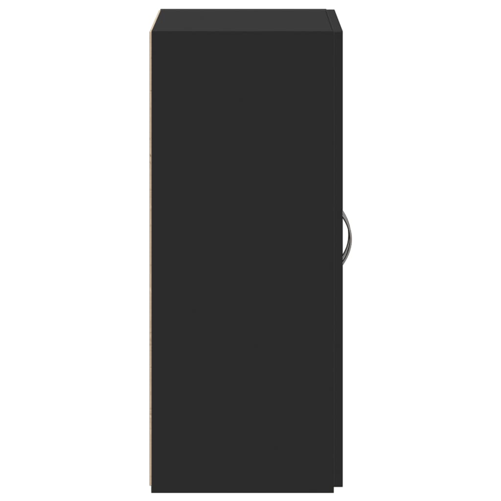 Dokumentskåp svart 60x32x77,5 cm konstruerat trä