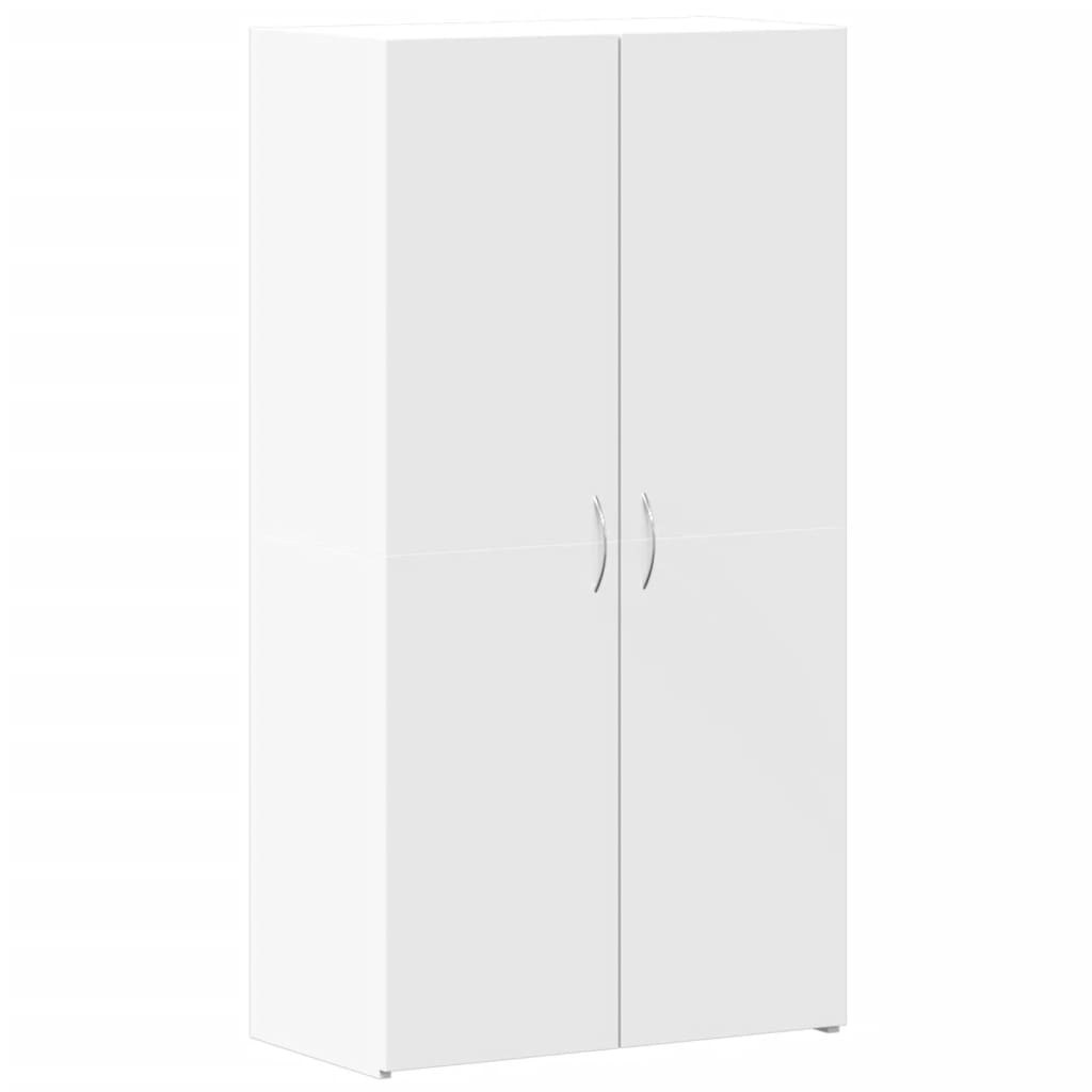 Dokumentskåp vit 60x32x115 cm konstruerat trä