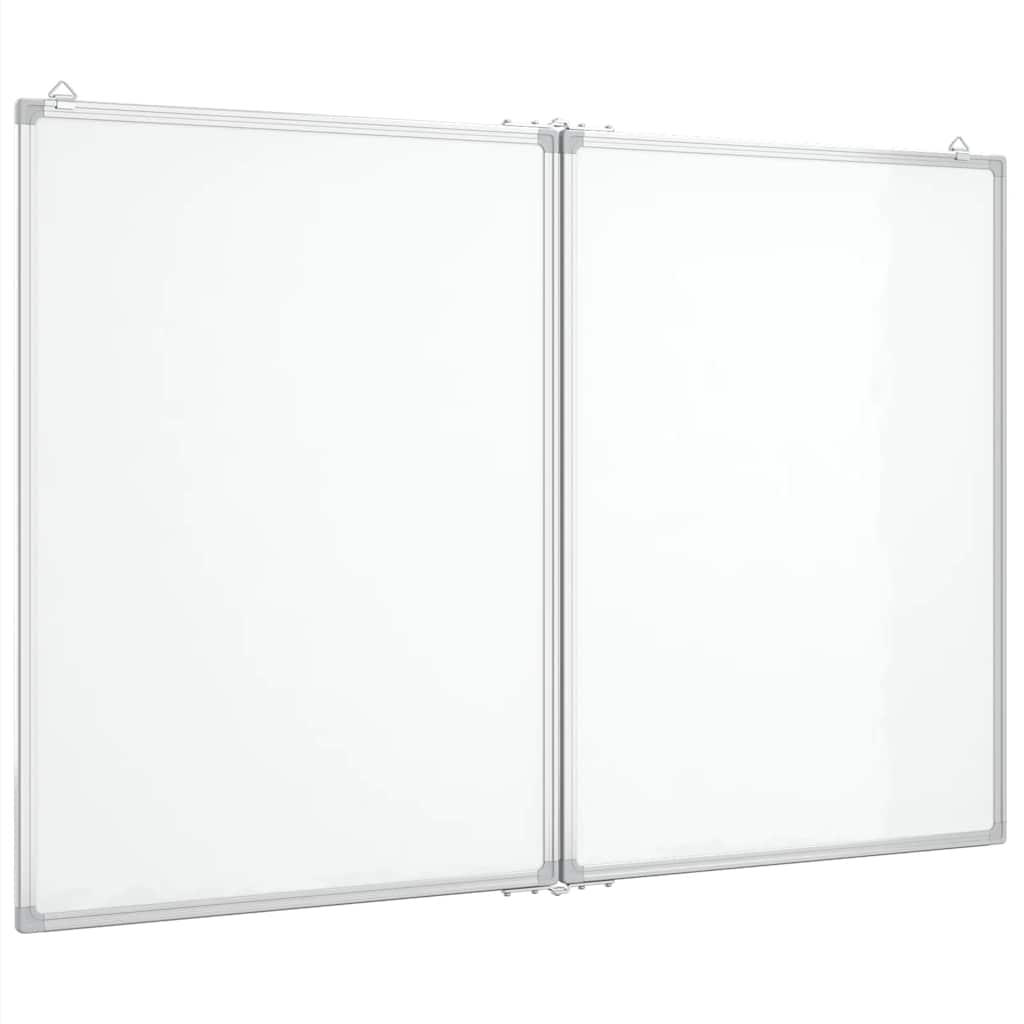 Magnetisk whiteboard hopfällbar 120x100x1,7 cm aluminium