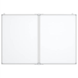 Magnetisk whiteboard hopfällbar 120x100x1,7 cm aluminium
