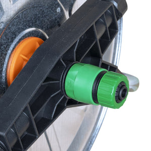 Slangvinda väggmonterad för 50m 1/2" eller 35m 3/4" stålslang