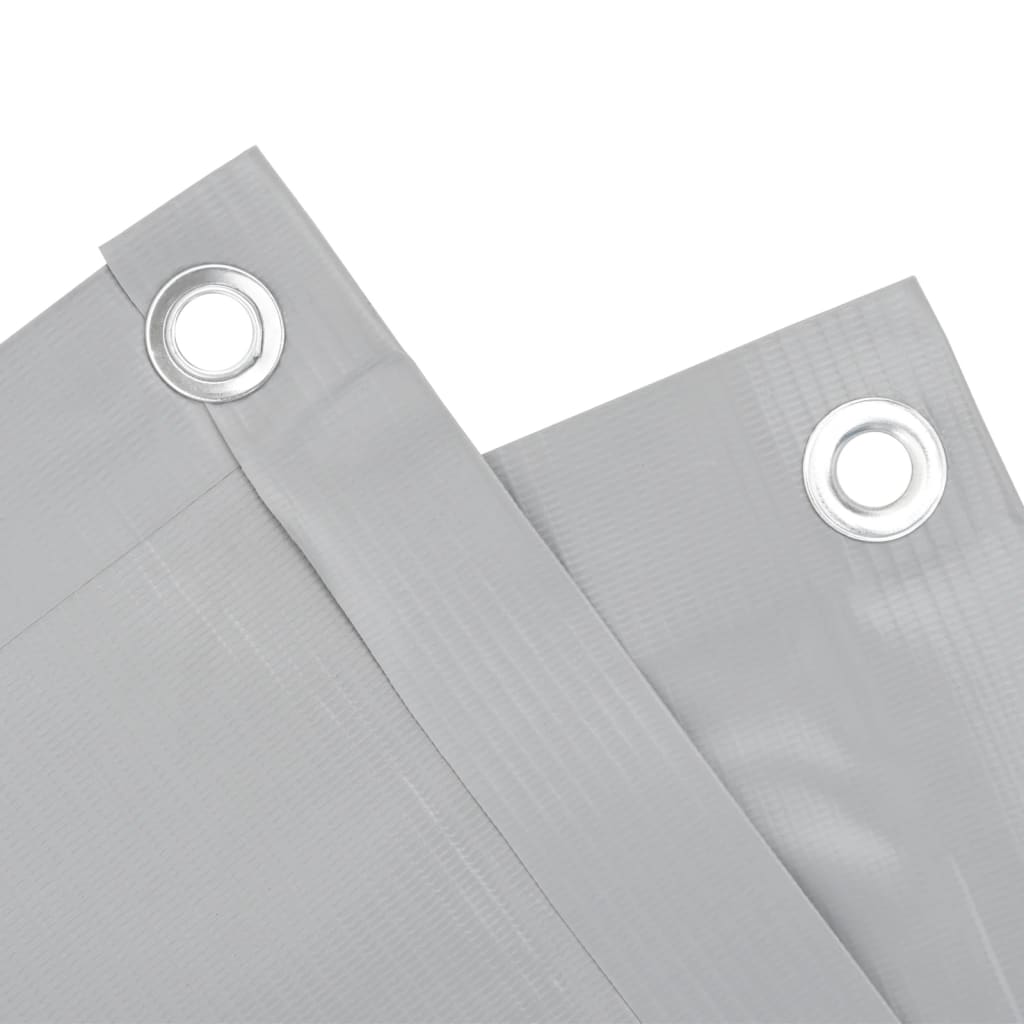 Insynsskydd för balkong grå 600x75 cm PVC