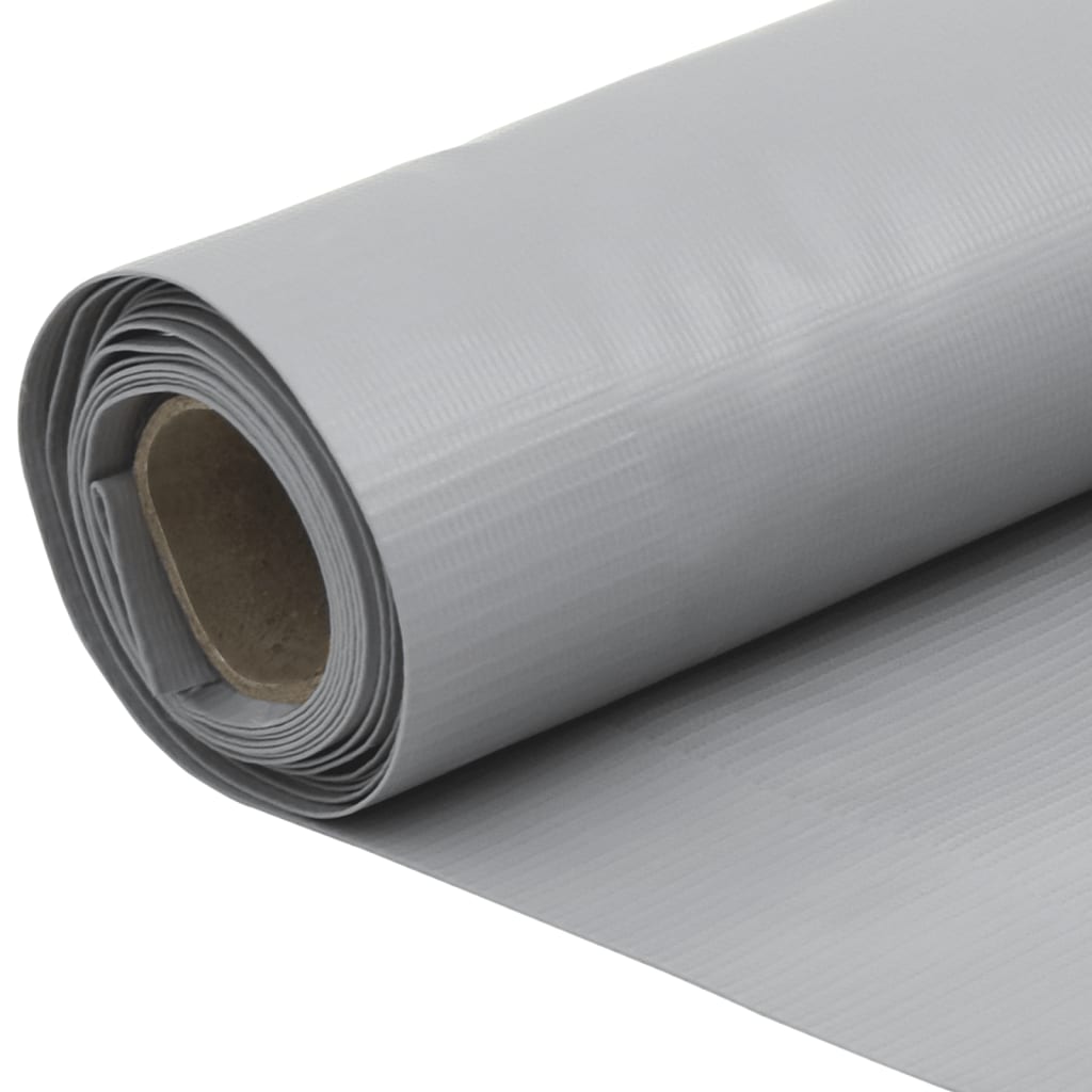 Insynsskydd för balkong grå 400x90 cm PVC