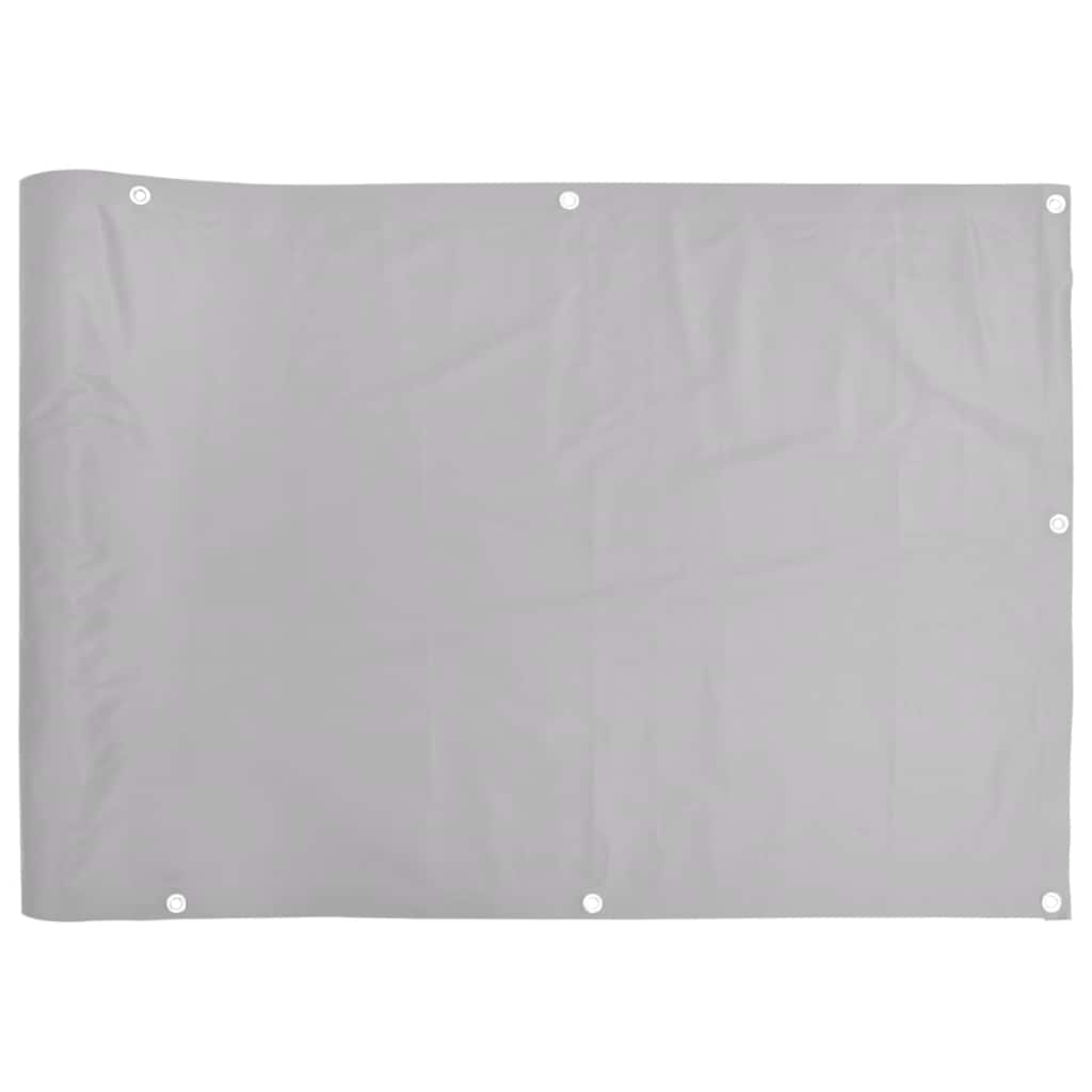 Insynsskydd för balkong grå 600x90 cm PVC