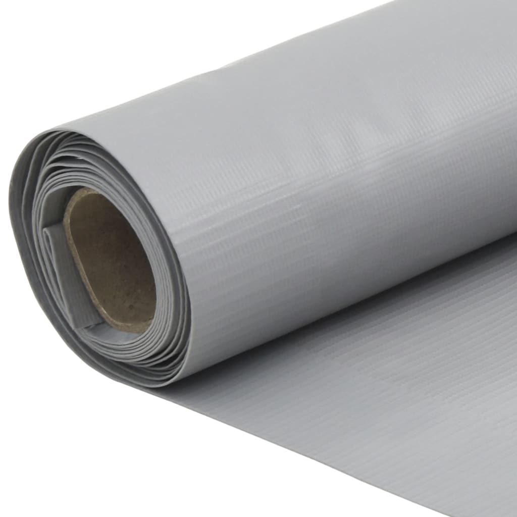 Insynsskydd för balkong grå 600x90 cm PVC