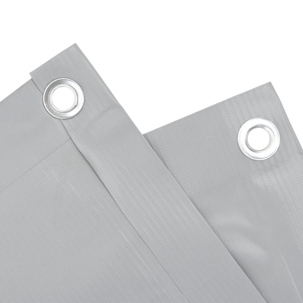 Insynsskydd för balkong grå 600x120 cm PVC