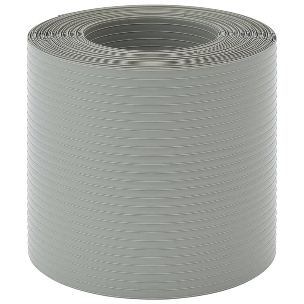 Insynsskydd för trädgården 10 st PVC 252,5x19 cm stengrå