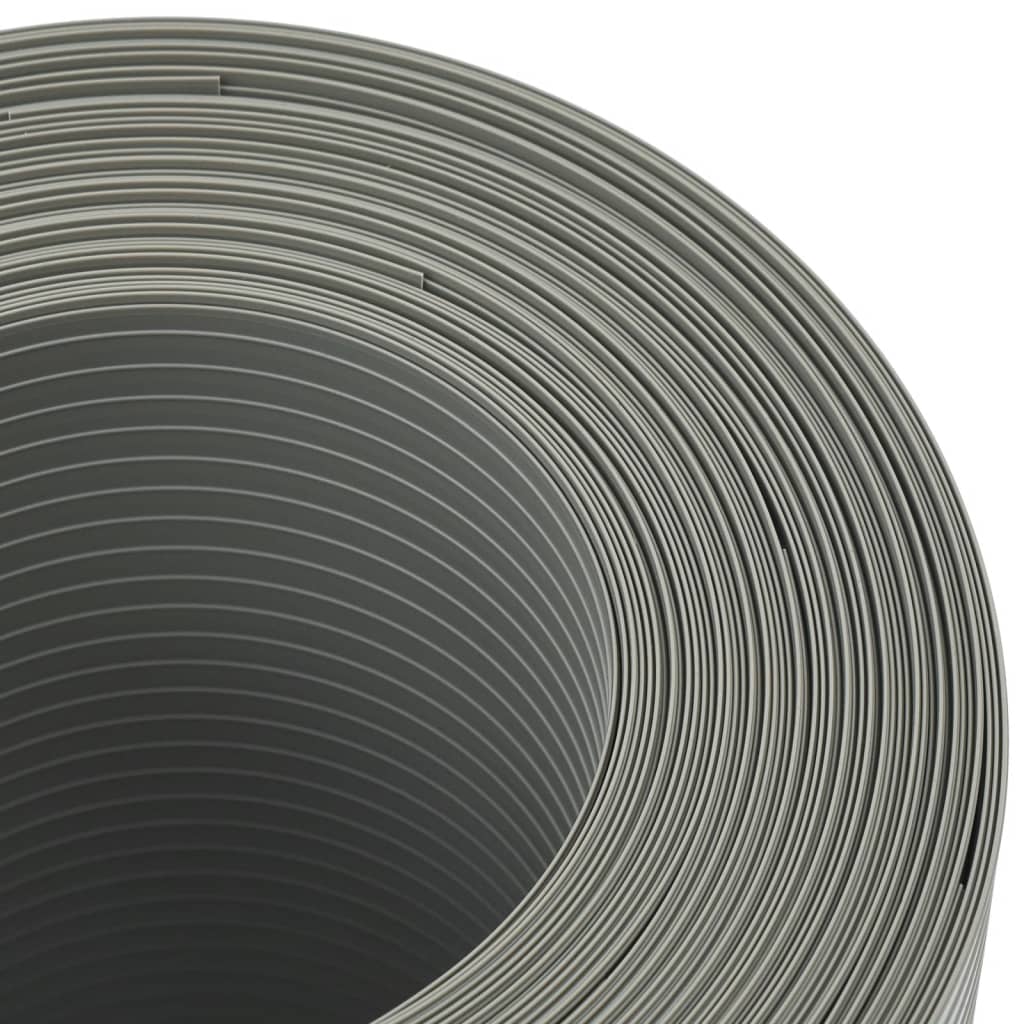 Insynsskydd för trädgården 10 st PVC 252,5x19 cm stengrå