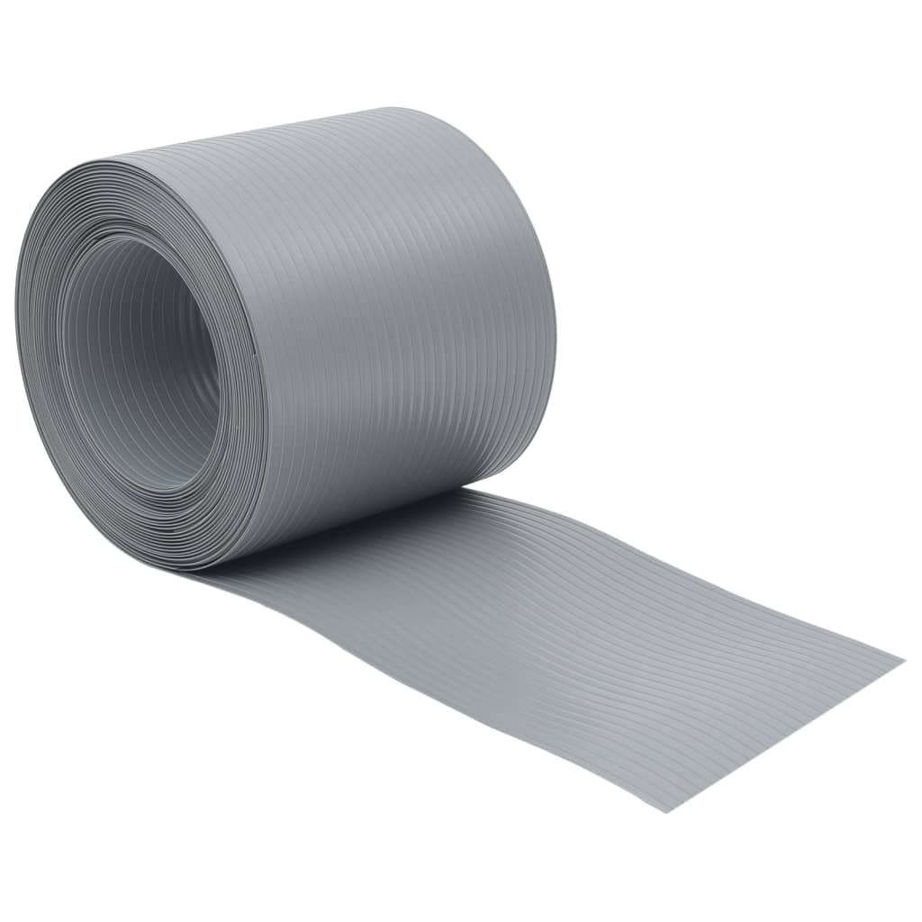 Insynsskydd för trädgården 10 st PVC 252,5x19 cm grå