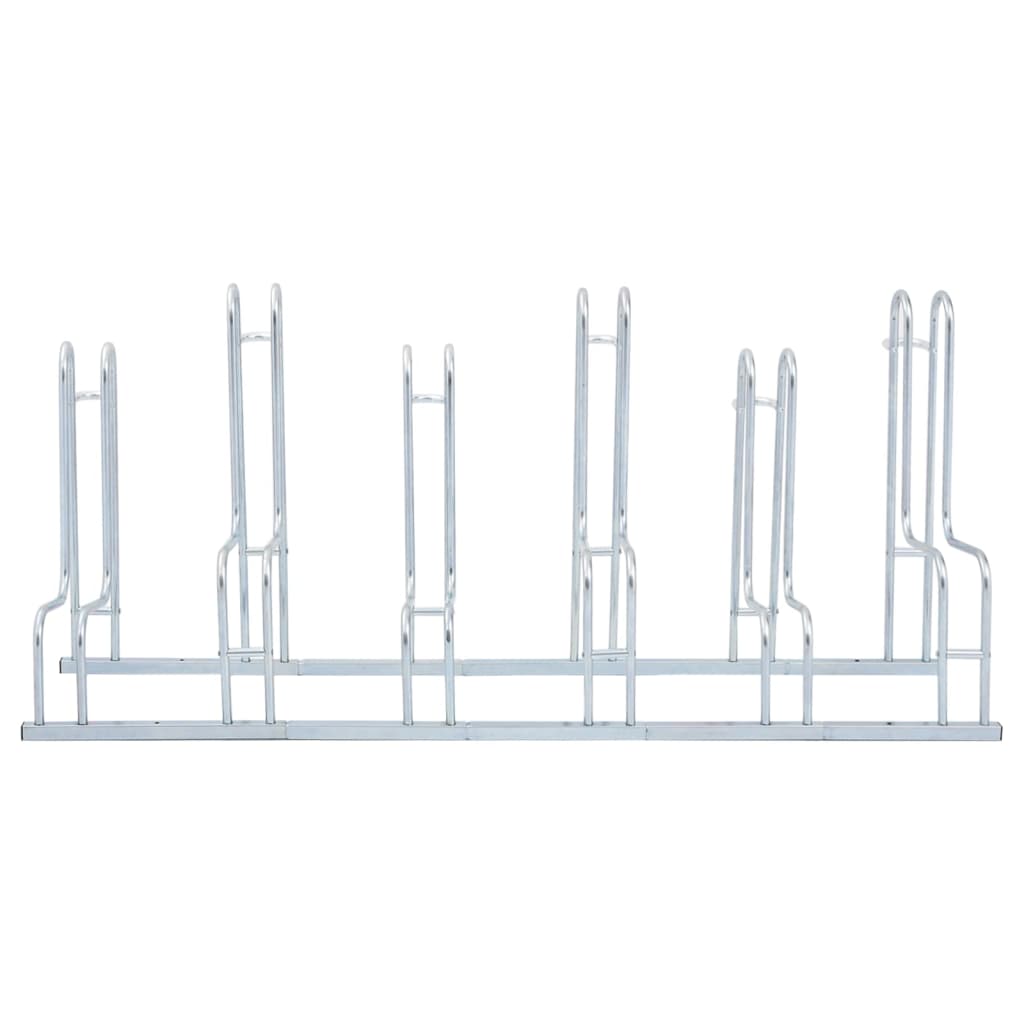 Cykelställ för 6 cyklar fristående galvaniserat stål