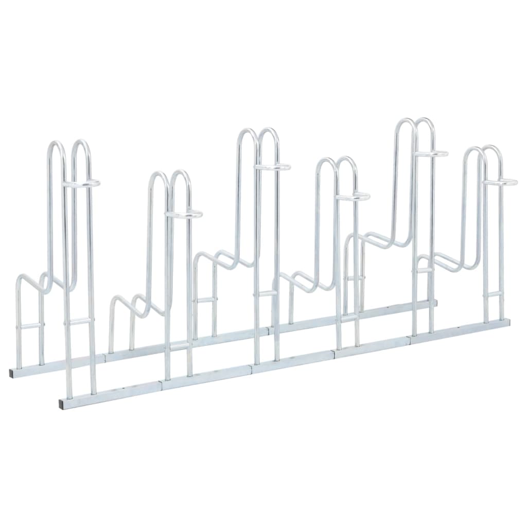 Cykelställ för 6 cyklar fristående galvaniserat stål