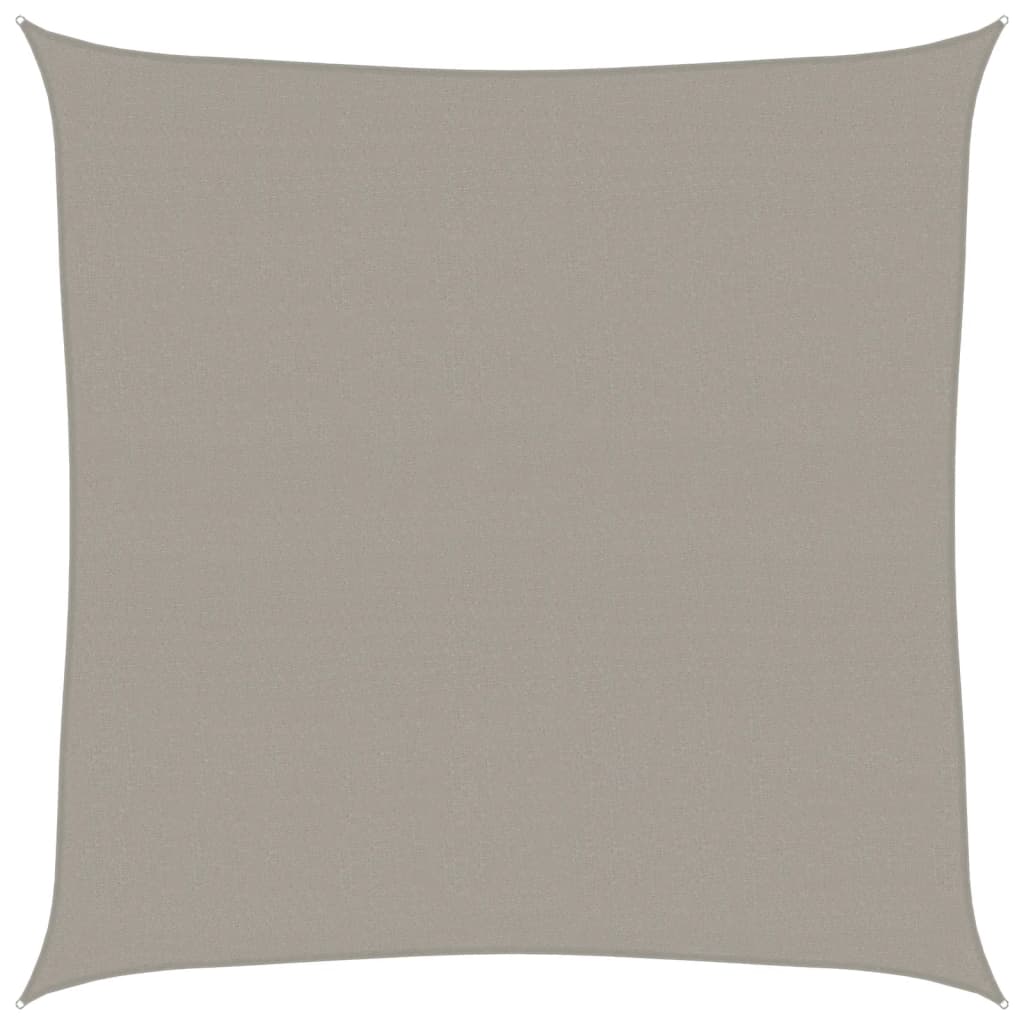 Solsegel 160 g/m² fyrkantig ljusgrå 4,5x4,5 m HDPE