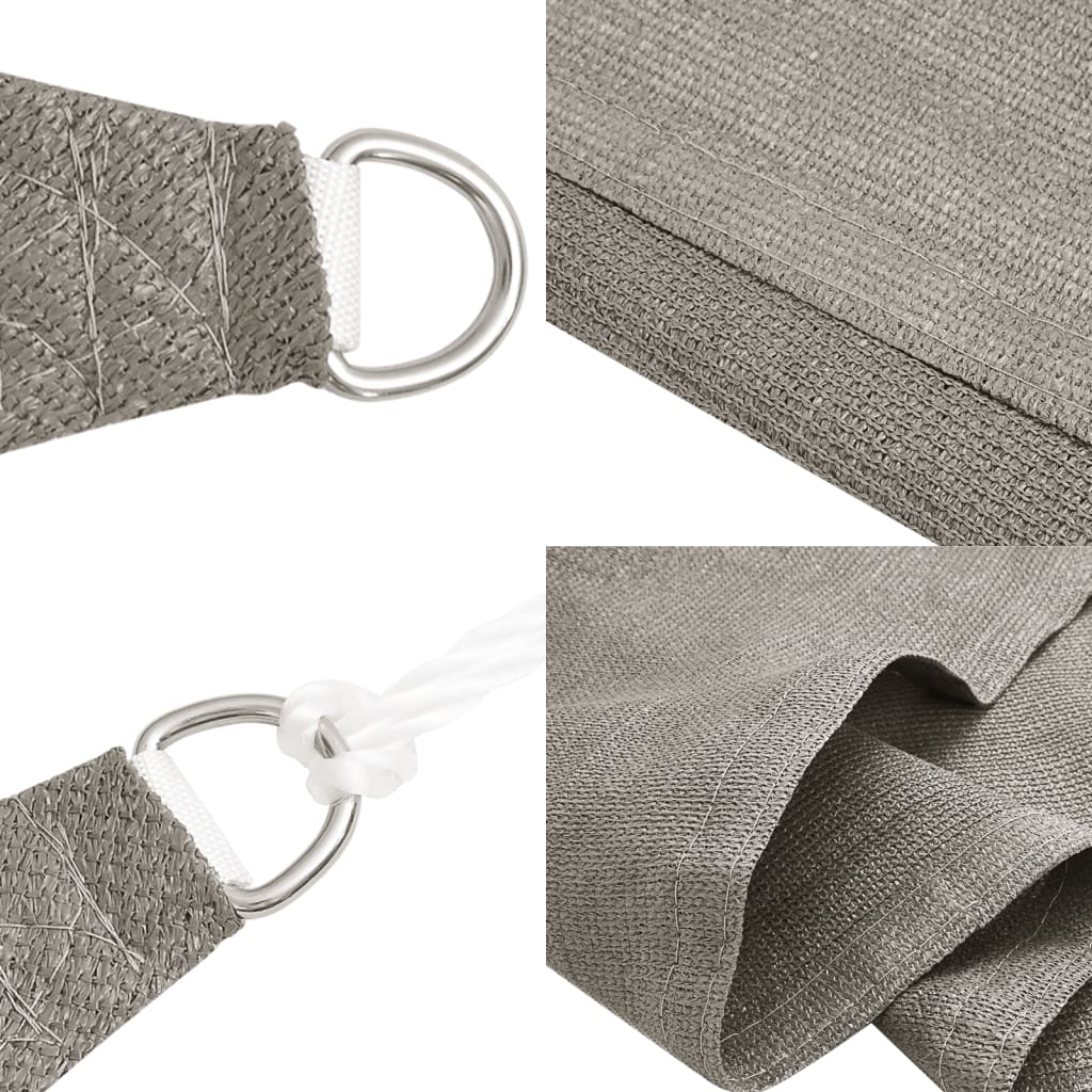 Solsegel 160 g/m² fyrkantig ljusgrå 4,5x4,5 m HDPE