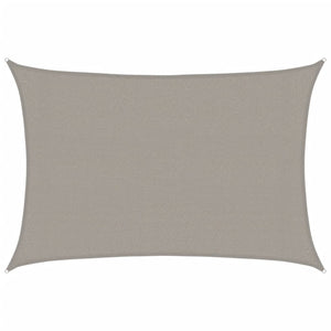 Solsegel 160 g/m² rektangulär ljusgrå 3x4,5 m HDPE