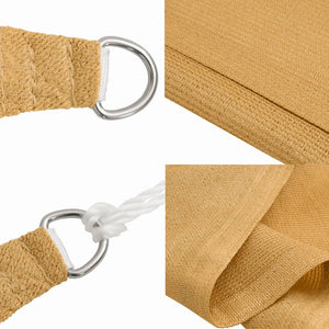 Solsegel 160 g/m² rektangulär sand 2,5x3,5 m HDPE