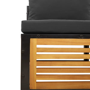 Loungegrupp för trädgården med dynor 6 delar massivt akaciaträ