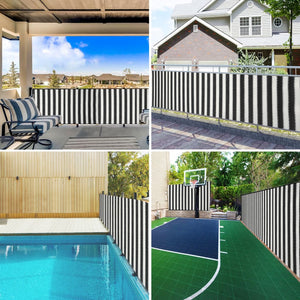 Insynsskyddsnät antracit och vit 1x10 m HDPE 75 g/m²