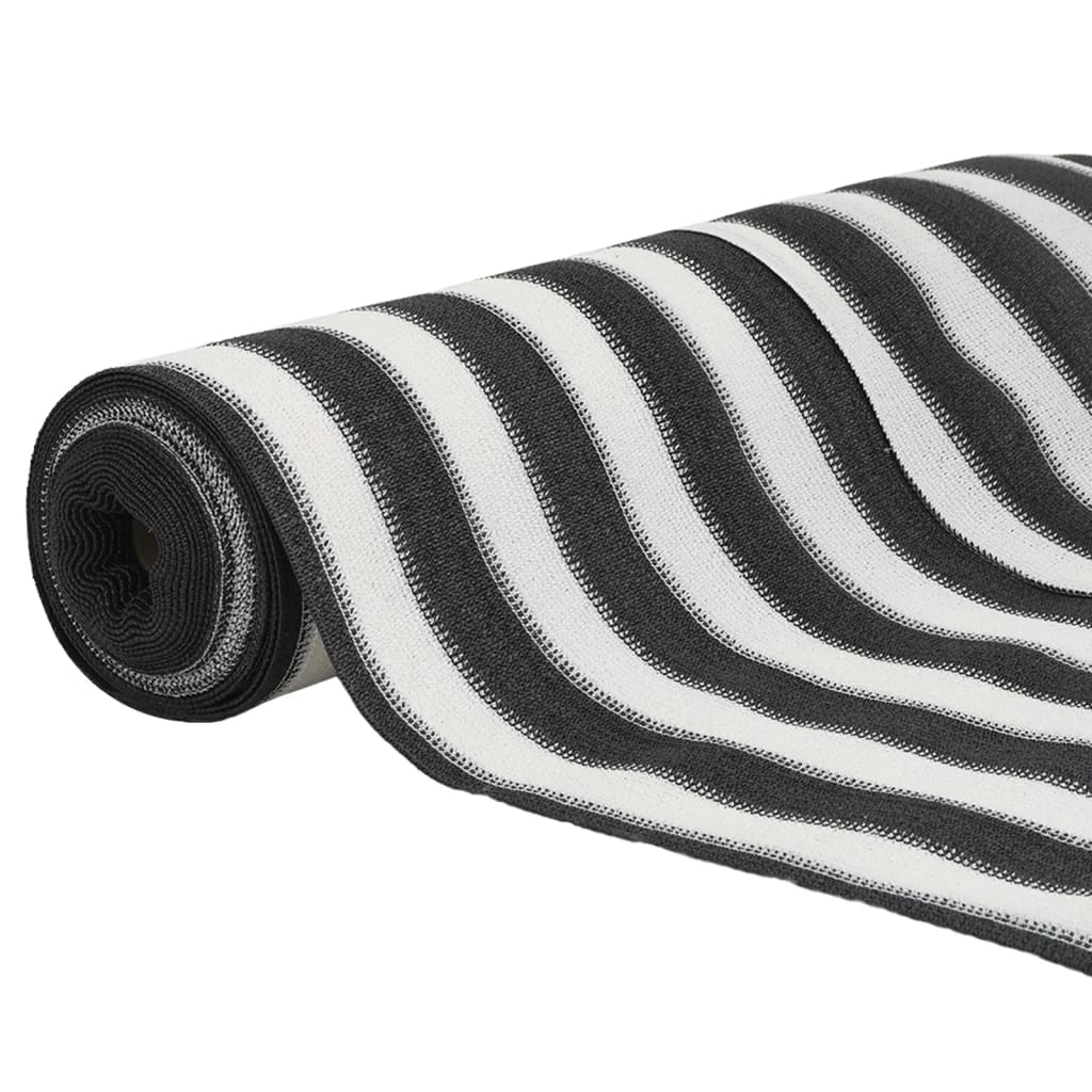 Insynsskyddsnät antracit och vit 1,5x10 m HDPE 75 g/m²