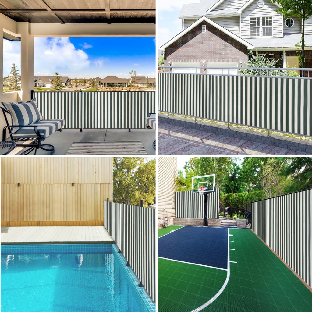 Insynsskyddsnät grön och vit 1,2x10 m HDPE 75 g/m²