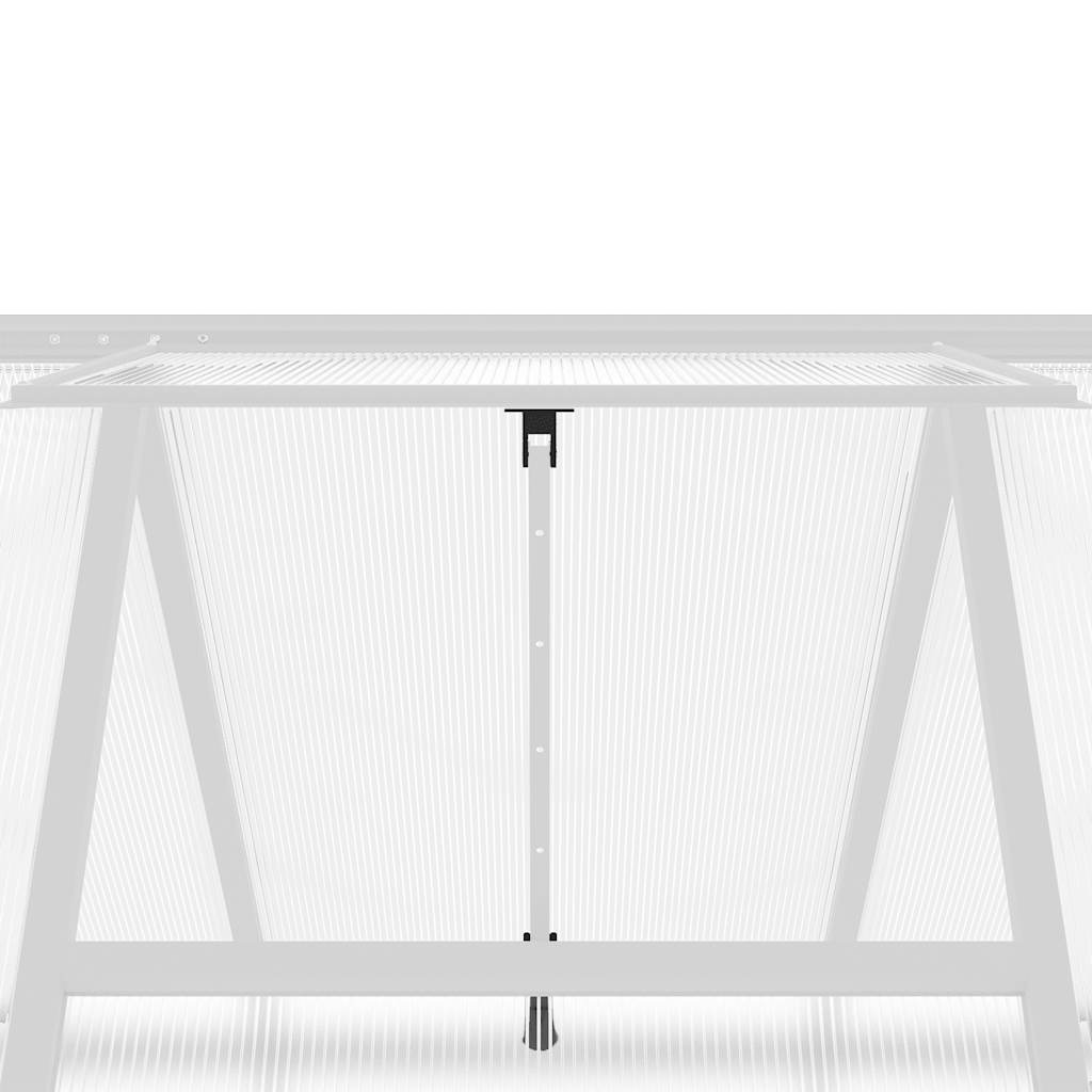 Växthus med ram silver 169x169x202 cm aluminium