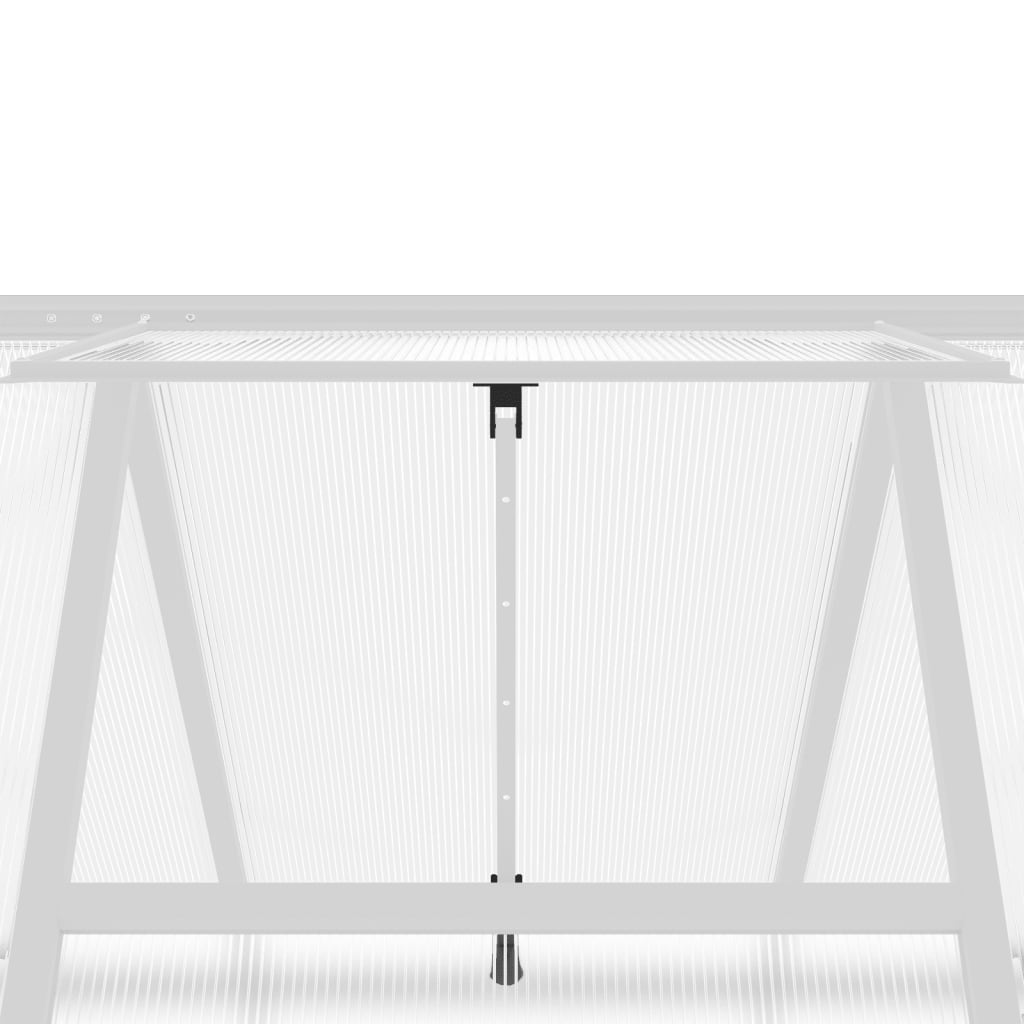 Växthus med ram silver 224x169x195 cm aluminium