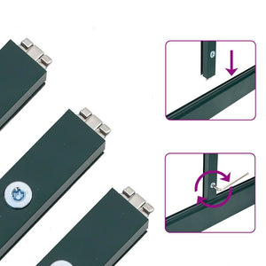 Växthus med ram grön 224x169x195 cm aluminium