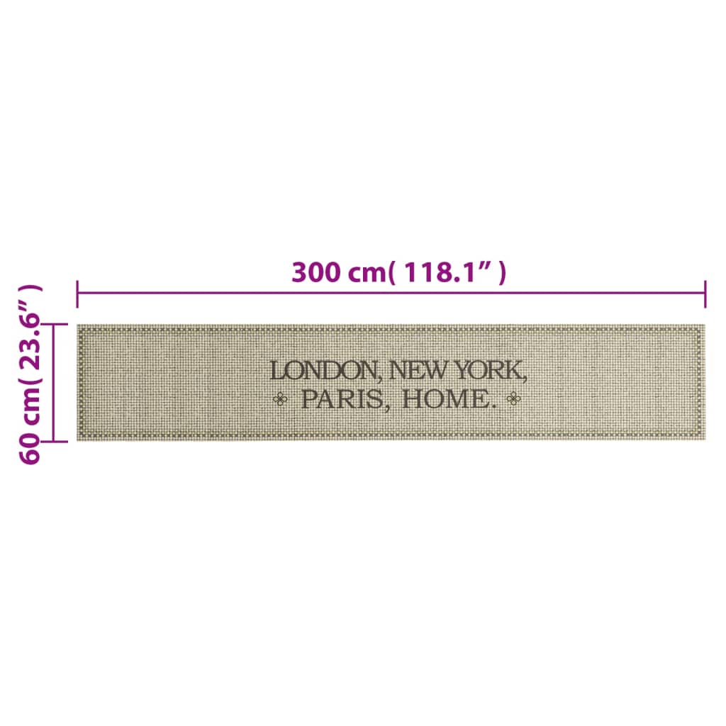 Köksmatta maskintvättbar Capital Home 60x300 cm sammet