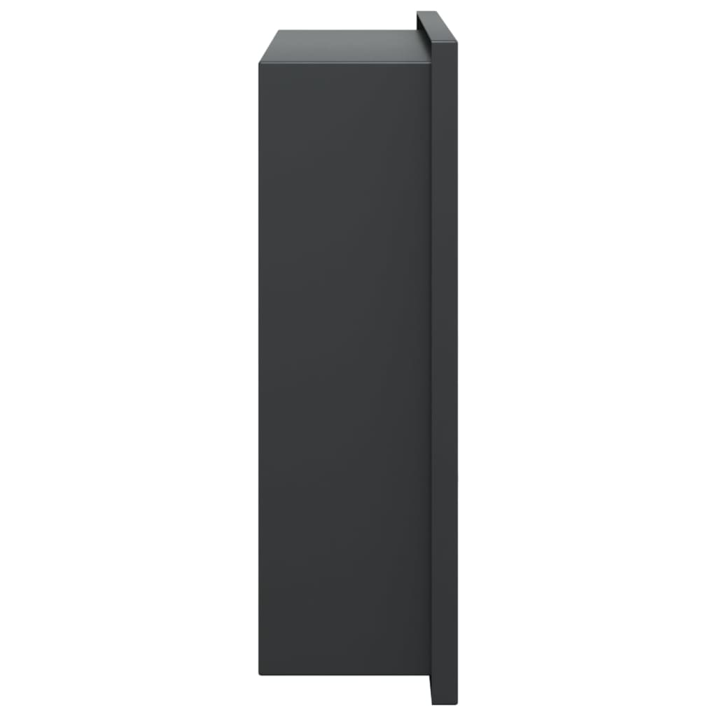 Duschnisch matt svart 32x32x9 cm rostfritt stål