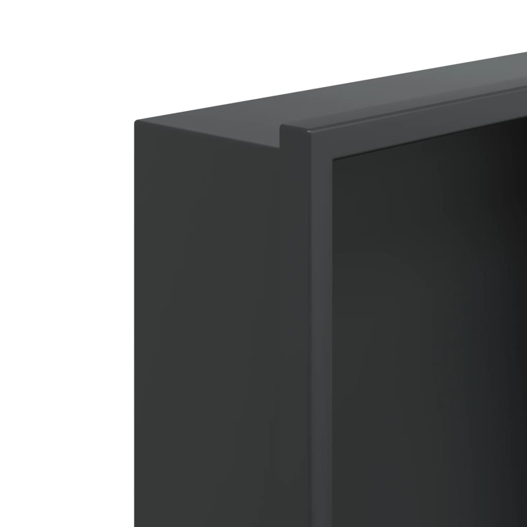 Duschnisch matt svart 32x32x9 cm rostfritt stål