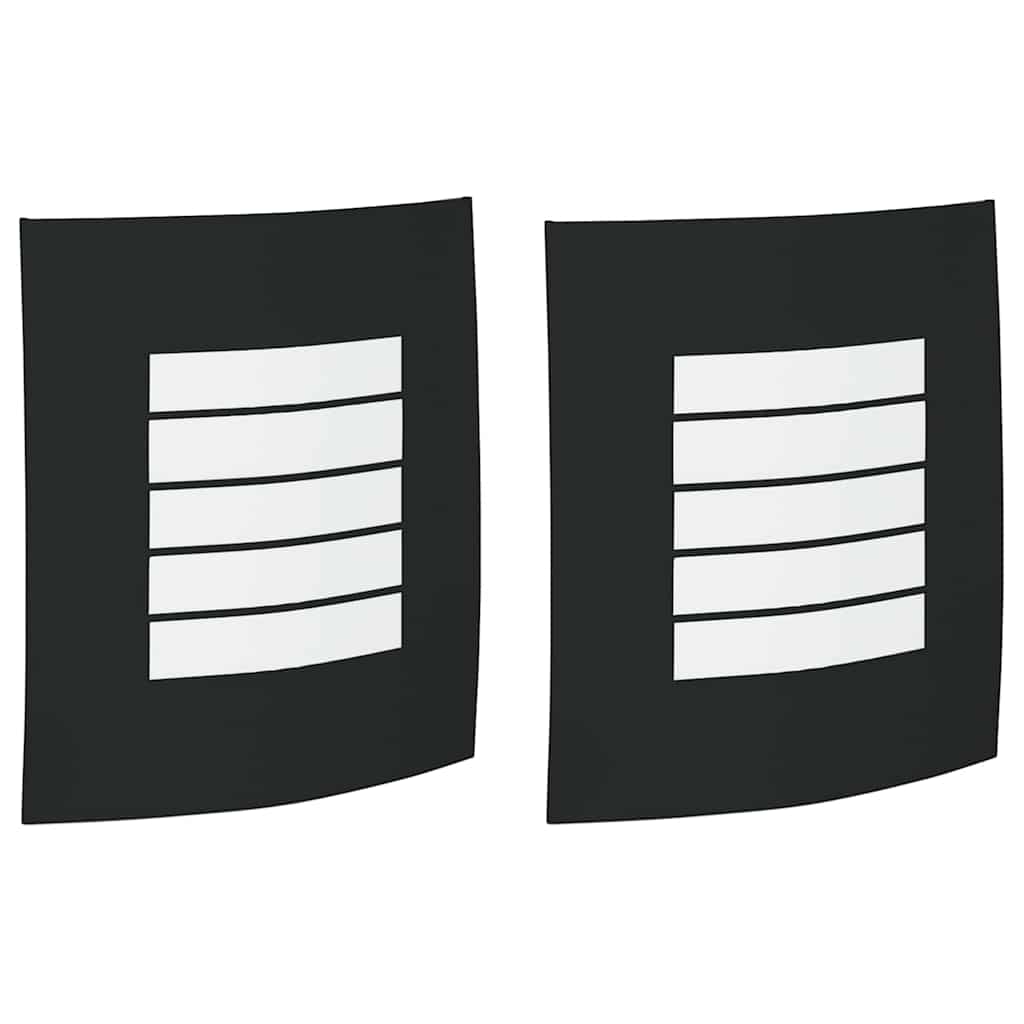 Utomhus vägglampa 2 pcs Svart 23,5 x 9 x 26 cm